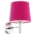 Argon 3909 - Настінна лампа BOLZANO 1xE27/15W/230V рожевий/глянцевий хром