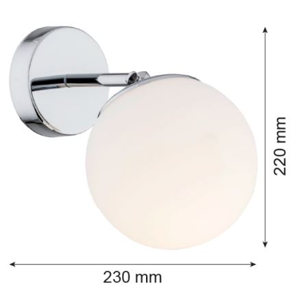 Argon 3988 - Настенная лампа SATELITE 1xE27/15W/230V блестящий хром