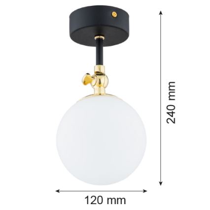 Argon 4003 - Пристельова люстра для ванної LATINA 1xE14/7W/230V IP44 чорний/латунь