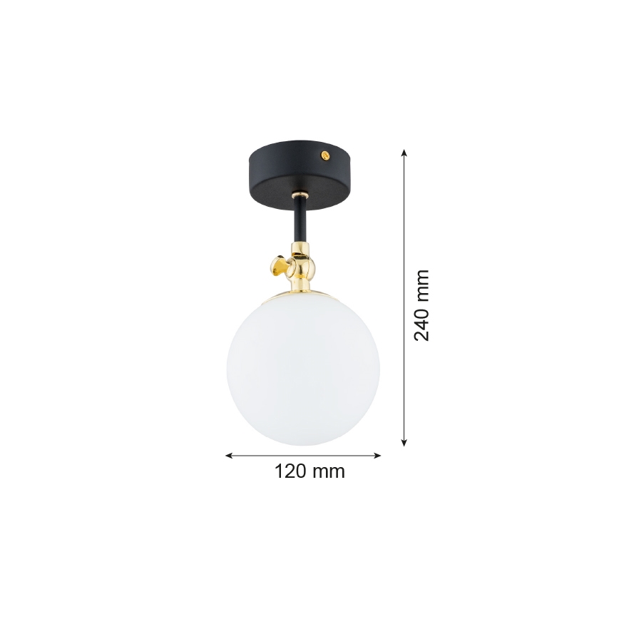 Argon 4003 - Пристельова люстра для ванної LATINA 1xE14/7W/230V IP44 чорний/латунь
