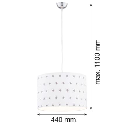 Argon 4133 - Підвісна люстра MAGIC 1xE27/15W/230V білий