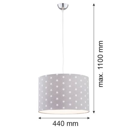 Argon 4134 - Підвісна люстра MAGIC 1xE27/15W/230V сірий/білий