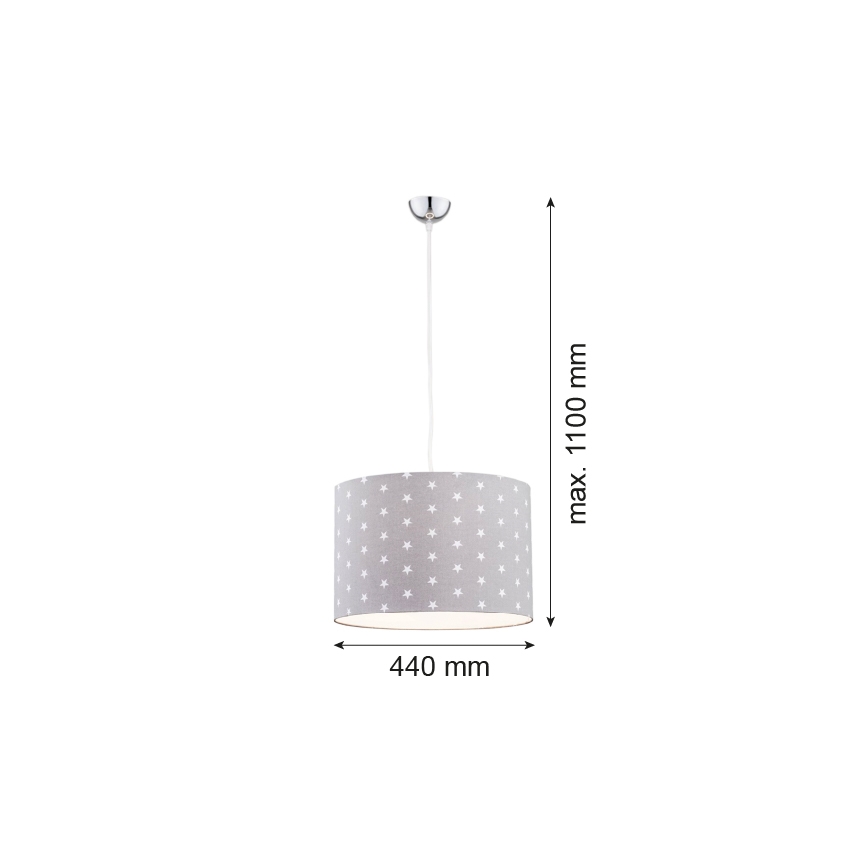 Argon 4134 - Підвісна люстра MAGIC 1xE27/15W/230V сірий/білий