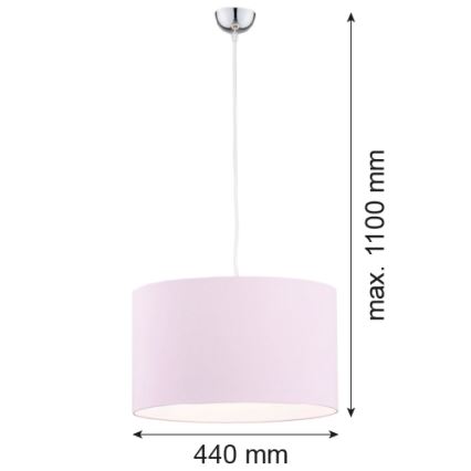 Argon 4136 - Люстра на тросе MAGIC 1xE27/15W/230V розовый