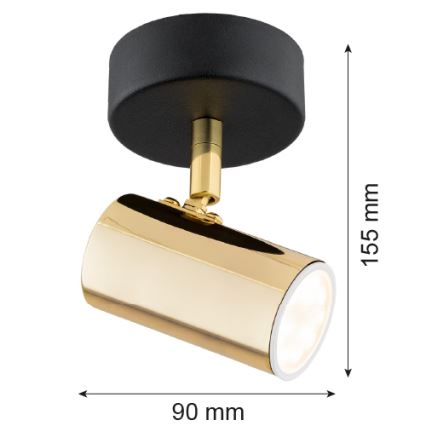 Argon 4208 - Стельовий точковий світильник LAGOS 1xGU10/5W/230V латунь/чорна