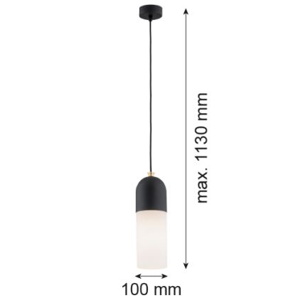 Argon 4213 - Підвісна люстра BURGOS 1xE27/15W/230V чорний