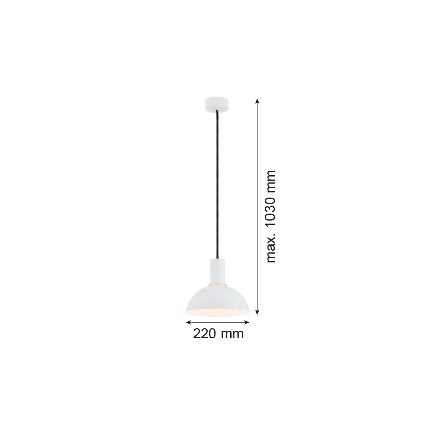 Argon 4220 - Підвісна люстра SINES 1xE27/15W/230V діаметр 28 cm білий