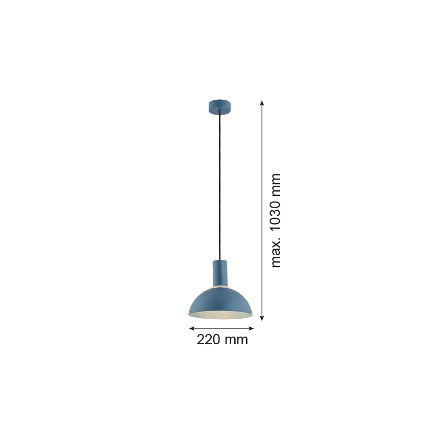 Argon 4221 - Підвісна люстра SINES 1xE27/15W/230V діаметр 28 cm синій