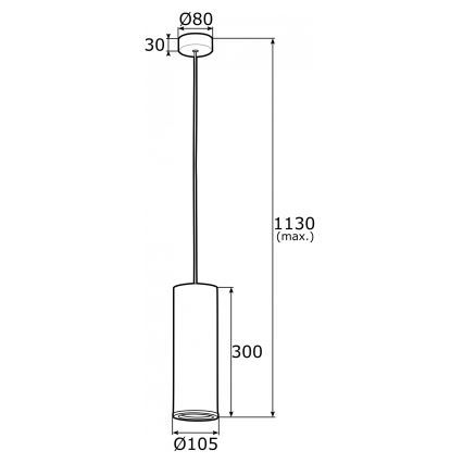 Argon 4246 - Підвісна люстра LINEA 1xE27/15W/230V латунь/чорний