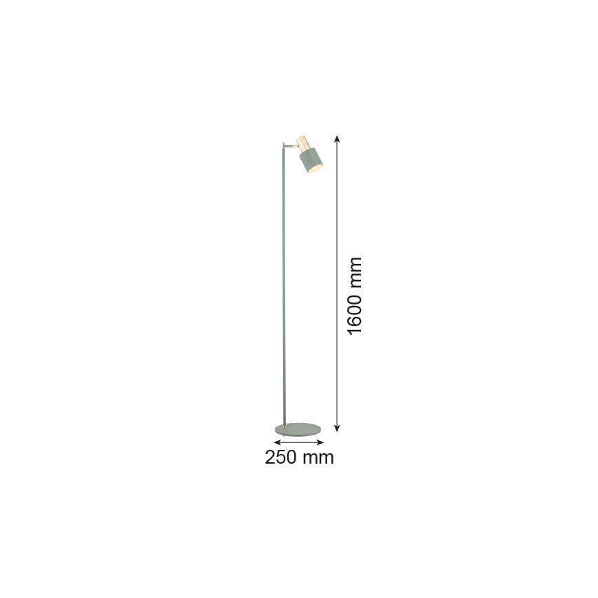 Argon 4271 - Торшер DORIA 1xE27/15W/230V зелений/латунь