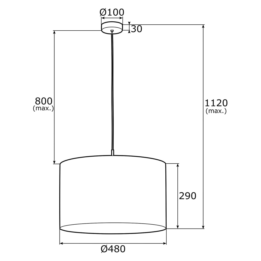 	Argon 4285 - Люстра на тросе KASER 1xE27/15W/230V grey/белая/латунь