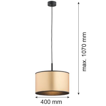 Argon 4291 - Підвісна люстра KARIN 1xE27/15W/230V латунь/чорний