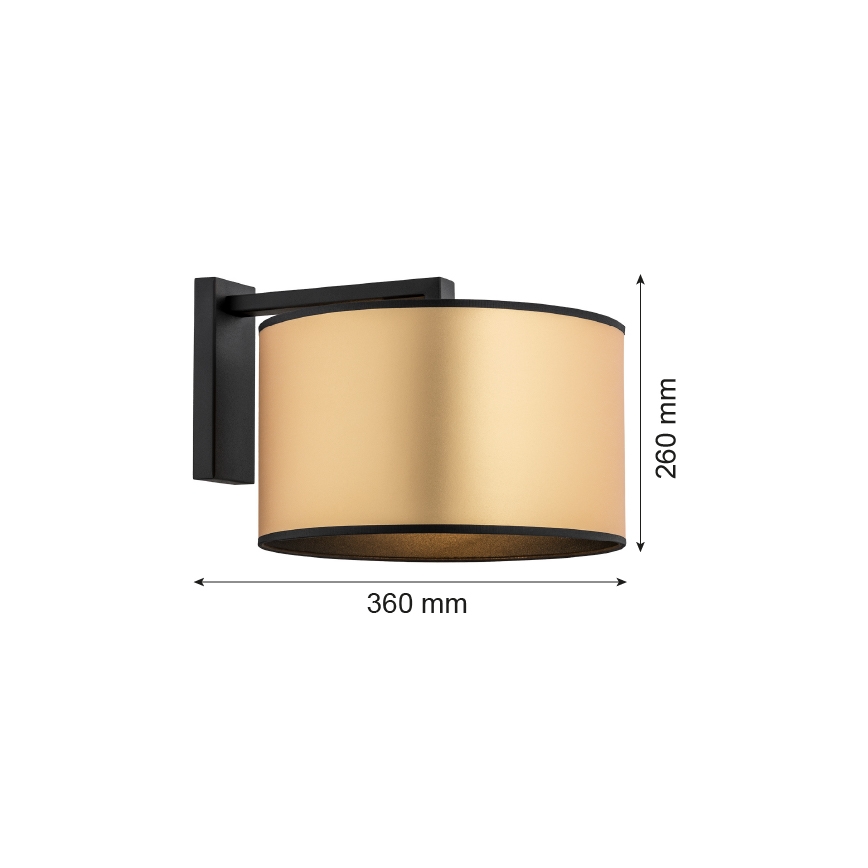 Argon 4295 - Настенная лампа KARIN 1xE27/15W/230V латунь/черная