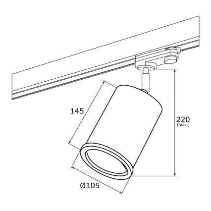 Argon 4303 - Точковий світильник для трекової системи DELF 1xE27/15W/230V золотий