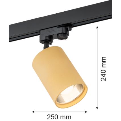 Argon 4304 - Точечный светильник для трековой системы BERGEN 1xE27/15W/230V золотистый