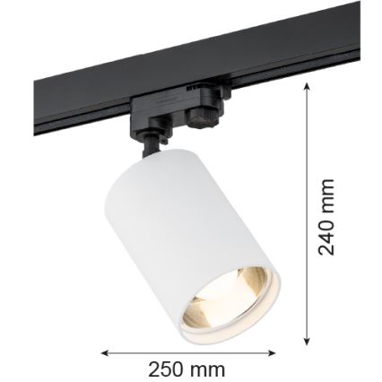 Argon 4305 - Точковий світильник для трекової системи BERGEN 1xE27/15W/230V білий