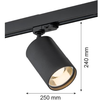 Argon 4306 - Точечный светильник для трековой системы BERGEN 1xE27/15W/230V черный