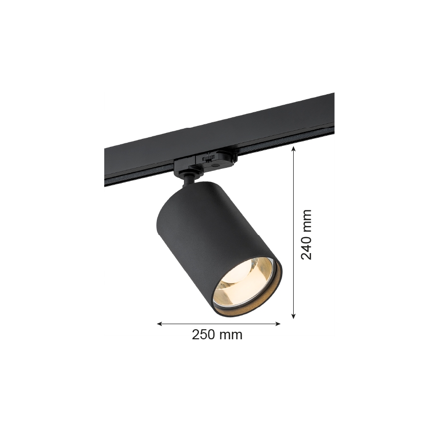 Argon 4306 - Точечный светильник для трековой системы BERGEN 1xE27/15W/230V черный