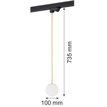 Argon 4308 - Люстра на штанге для трековой системы BANG 1xG9/6W/230V латунь