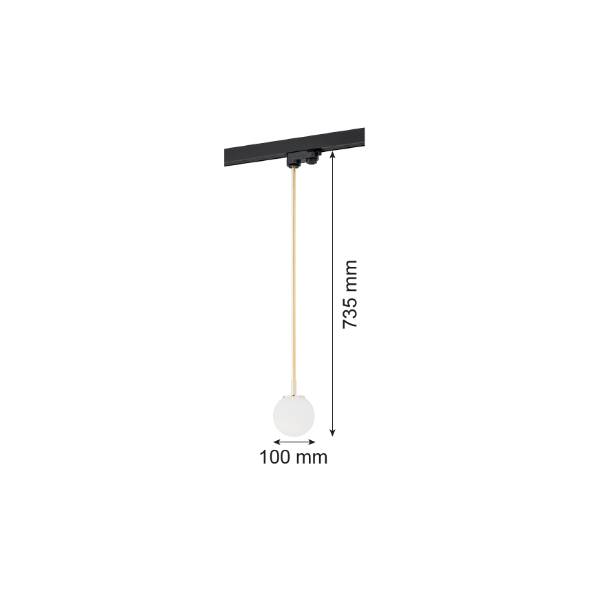 Argon 4308 - Люстра на штанзі для трекової системи BANG 1xG9/6W/230V латунь