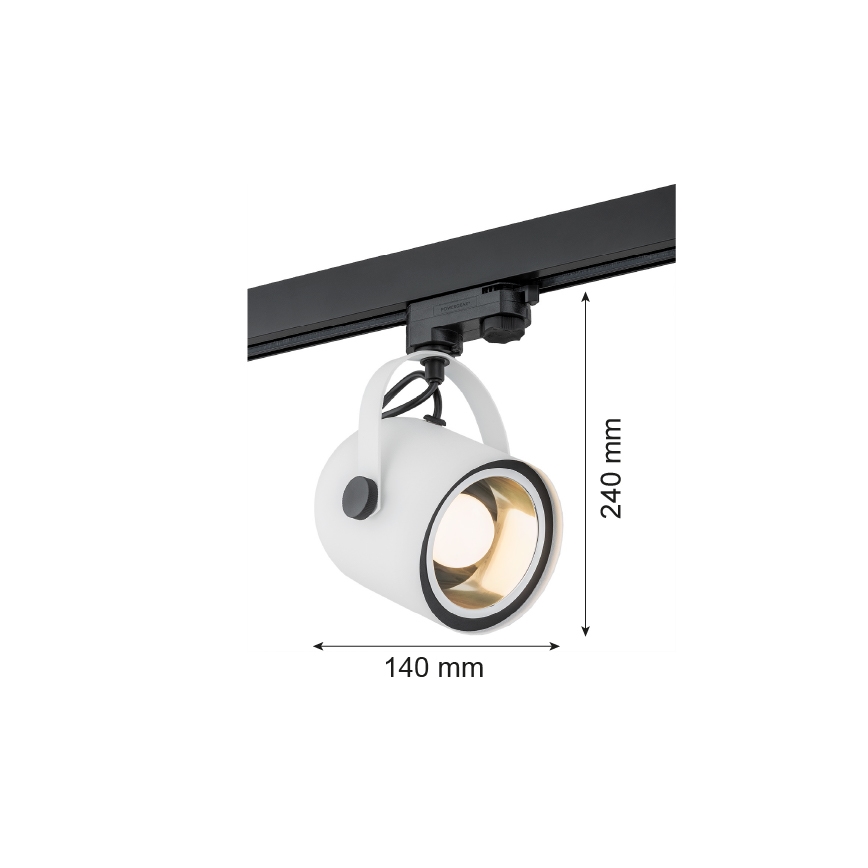 Argon 4309 - Точковий світильник для трекової системи NET 1xE27/15W/230V білий