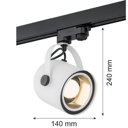 Argon 4309 - Точковий світильник для трекової системи NET 1xE27/15W/230V білий