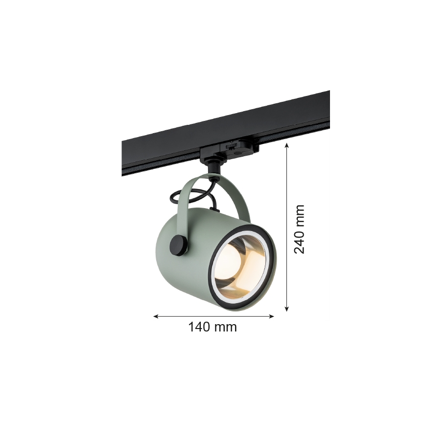 Argon 4310 - Точковий світильник для трекової системи NET 1xE27/15W/230V зелений