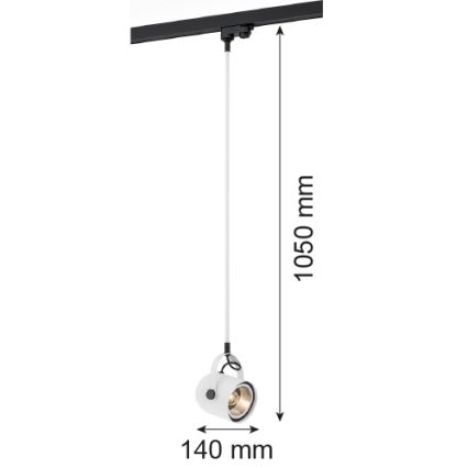 Argon 4312 - Люстра для трековой системы NET 1xE27/15W/230V белый
