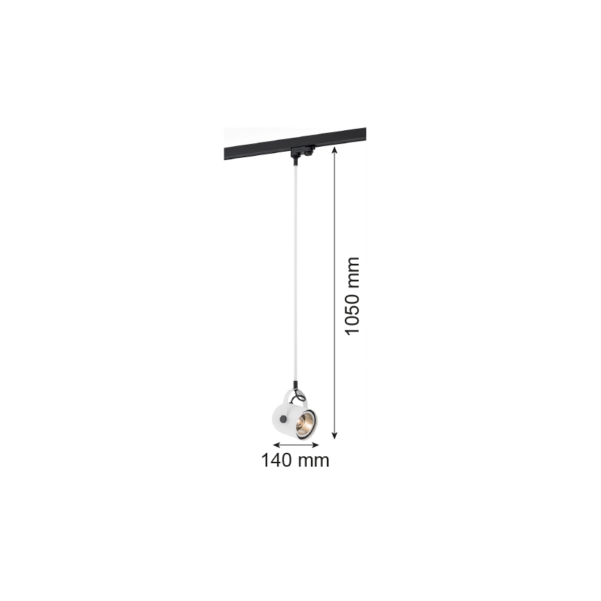 Argon 4312 - Люстра для трековой системы NET 1xE27/15W/230V белый