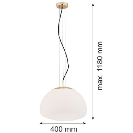 Argon 4317 - Підвісна люстра TRINI 1xE27/15W/230V золотий