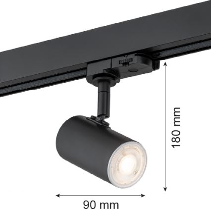 Argon 4329 - Точечный светильник для трековой системы HORTA 1xGU10/5W/230V черный