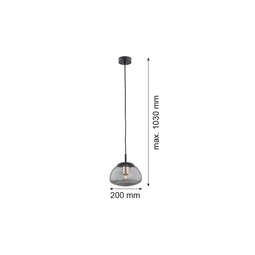 Argon 4333 - Підвісна люстра TRINI 1xE27/15W/230V чорний