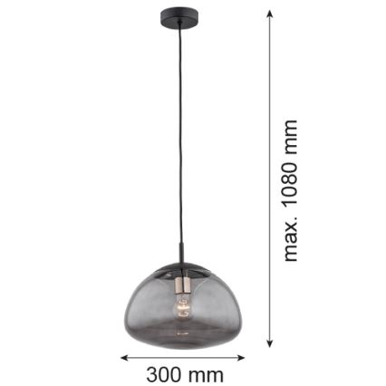 Argon 4334 - Підвісна люстра TRINI 1xE27/15W/230V чорний
