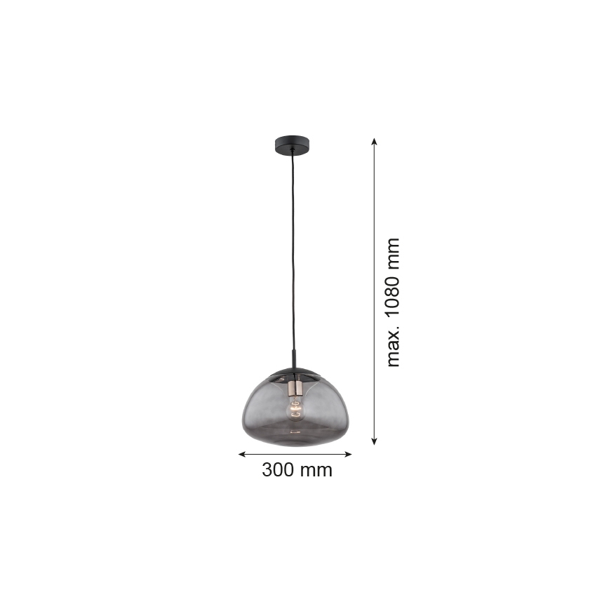 Argon 4334 - Підвісна люстра TRINI 1xE27/15W/230V чорний
