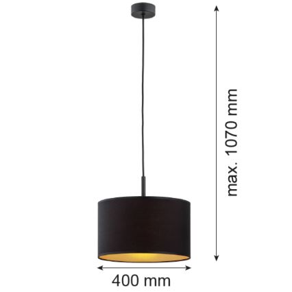 Argon 4341 - Підвісна люстра KARIN 1xE27/15W/230V чорний