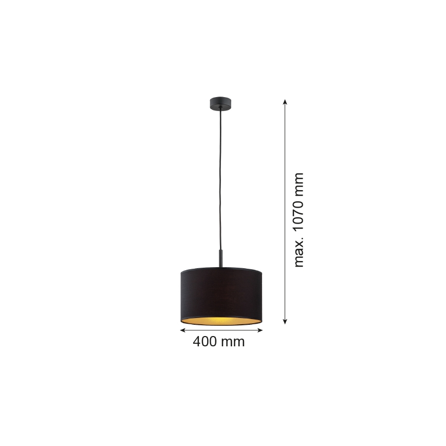 Argon 4341 - Підвісна люстра KARIN 1xE27/15W/230V чорний