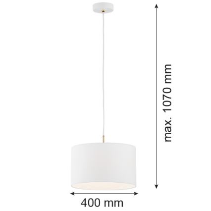 Argon 4343 - Підвісна люстра KARIN 1xE27/15W/230V білий