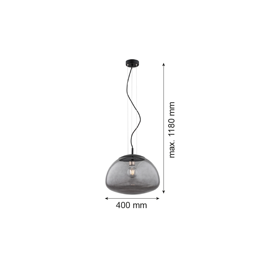 Argon 4350 - Подвесная люстра TRINI 1xE27/15W/230V диаметр 40 см черная