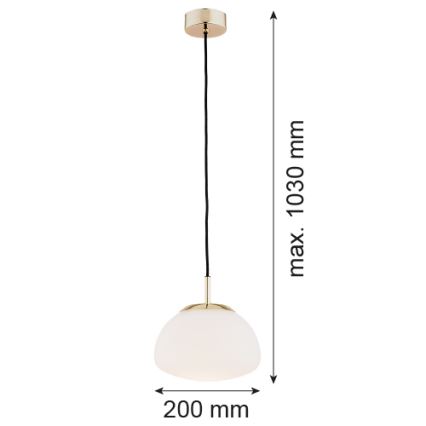 Argon 4352 - Підвісна люстра TRINI 1xE27/15W/230V золотий