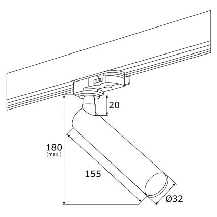 Argon 4354 - Светодиодный точечный светильник для трековой системы ELBRUS LED/4,5W/230V латунь