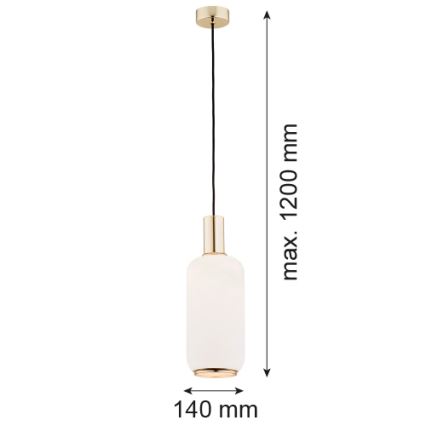 Argon 4356 - Підвісна люстра SAGUNTO 1xE27/15W/230V діаметр 14 см латунь