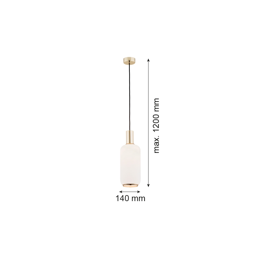 Argon 4356 - Підвісна люстра SAGUNTO 1xE27/15W/230V діаметр 14 см латунь