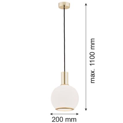 Argon 4357 - Підвісна люстра SAGUNTO 1xE27/15W/230V діаметр 20 cm латунь