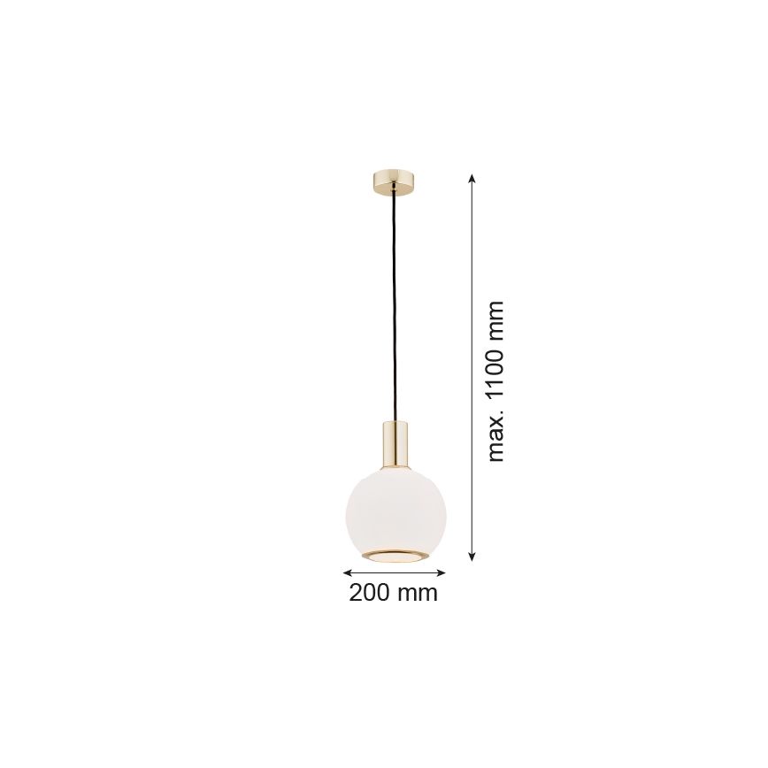 Argon 4357 - Підвісна люстра SAGUNTO 1xE27/15W/230V діаметр 20 cm латунь