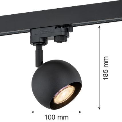 Argon 4379 - Точковий світильник для трекової системи MURI 1xGU10/5W/230V чорний