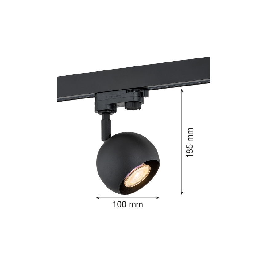 Argon 4379 - Точковий світильник для трекової системи MURI 1xGU10/5W/230V чорний