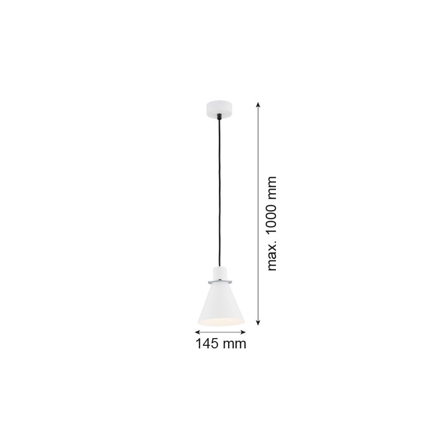 Argon 4681 - Підвісна люстра BEVERLY 1xE27/15W/230V білий/блискучий хром
