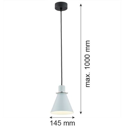 Argon 4683 - Підвісна люстра BEVERLY 1xE27/15W/230V синій/блискучий хром