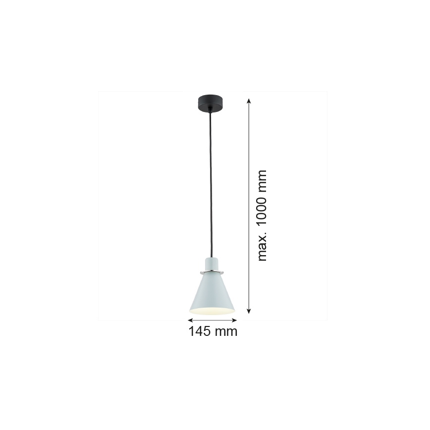 Argon 4683 - Підвісна люстра BEVERLY 1xE27/15W/230V синій/блискучий хром