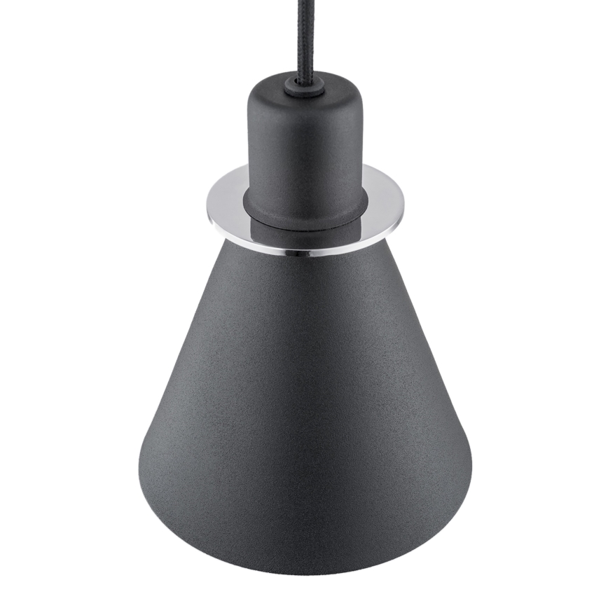Argon 4688 - Підвісна люстра BEVERLY 1xE27/15W/230V чорний/блискучий хром